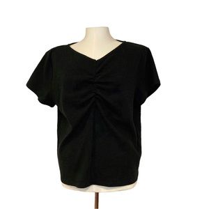 Oak + Fort black blouse top